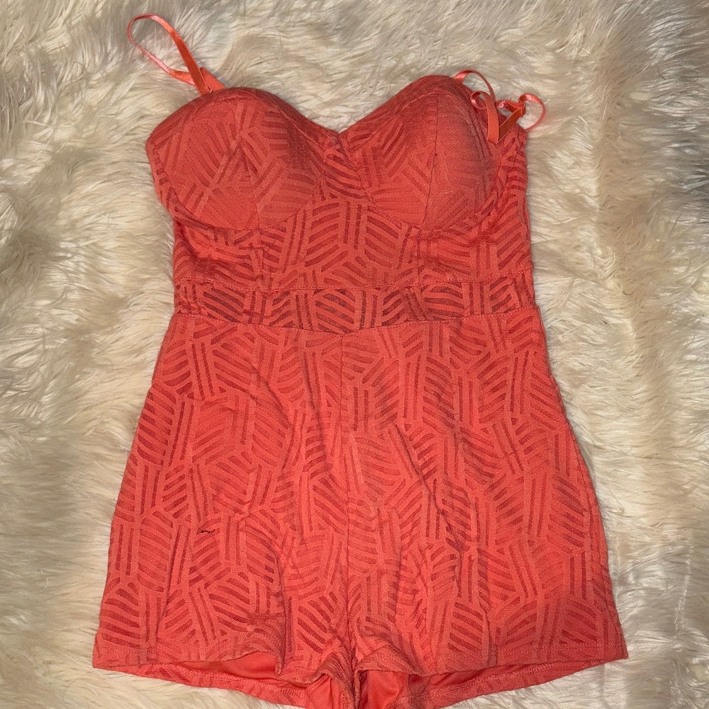 Material Girl Coral Strapless Dress
